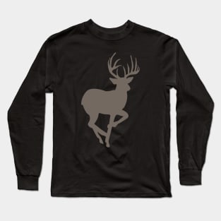 Brown Buck Graphic Long Sleeve T-Shirt